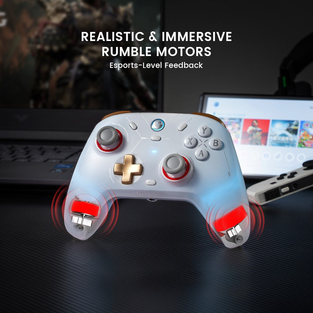 New Gamesir Cyclone 2 Wireless Controller with Hall effect Controller for PC Steam Switch ios Andrioid Optional base