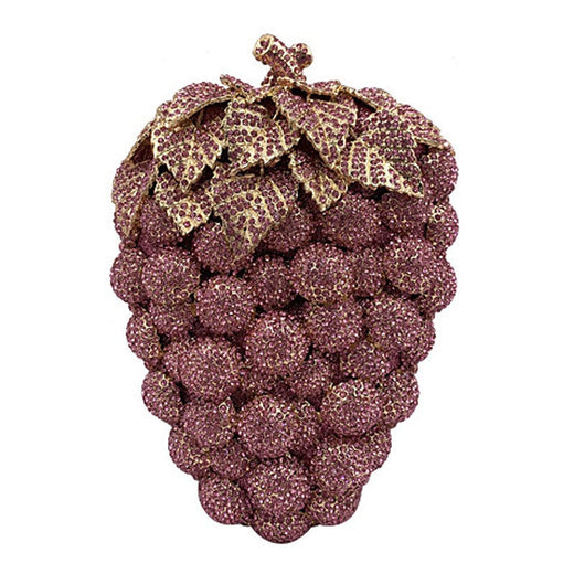 Fashion Grape Crystal Bags Purse Purple Designer Women Party Clutches Mini Clutch Bags Drop Shipping Wedding Bridal Handbags