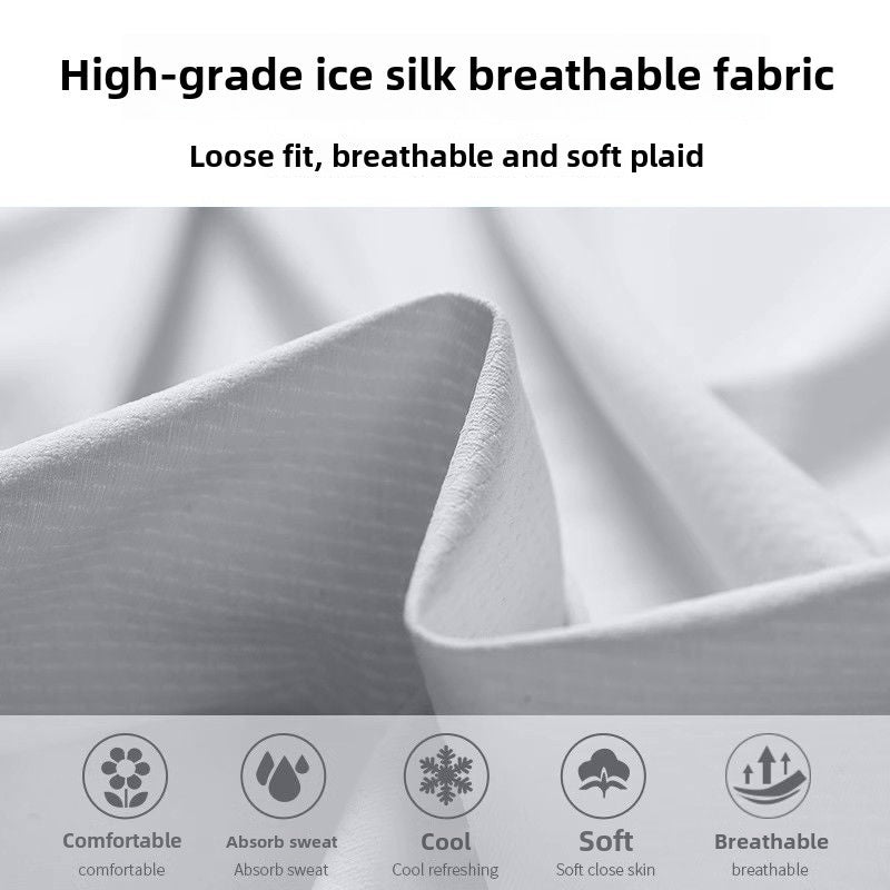 5pcs Men's Lightweight Summer Ice Silk Athletic Set Quick-Dry Running Clothes Outdoor Kit Cycling Fitness Men's Sportswear Set