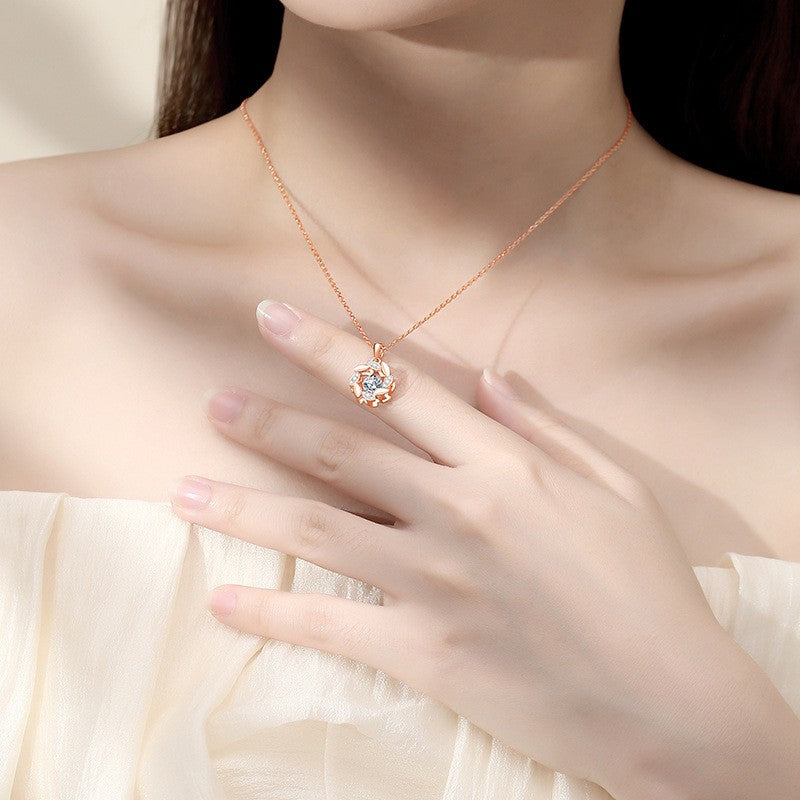Moissanite Woman Pendant Sier Necklace For Women Chains Party Bridal Fine Jewelry 925sterling Silver Necklace