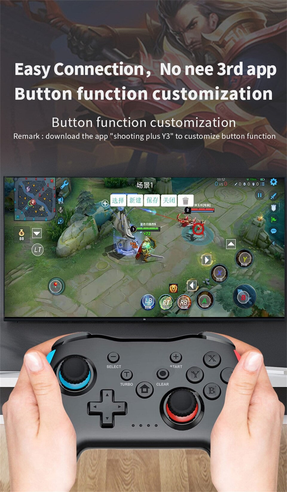 GAMINJA MG25Z Wireless Controller Bluetooth Gamepad For Nintendo Switch PS3 PC Joystick Dual Vibration Gamepad Lag Free
