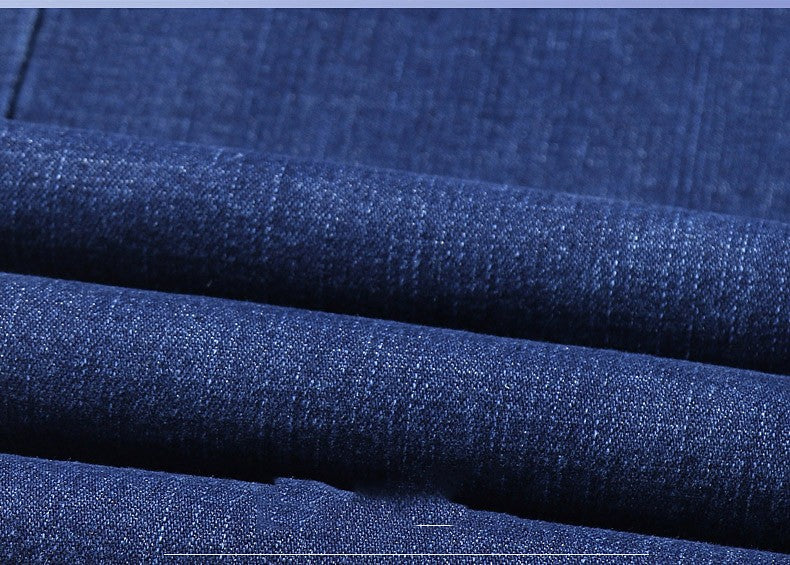 2024 NEW Men's Fashion Business Jeans Classic Style Casual Stretch Slim Jean Pants Male Brand Denim Trousers Black Blue