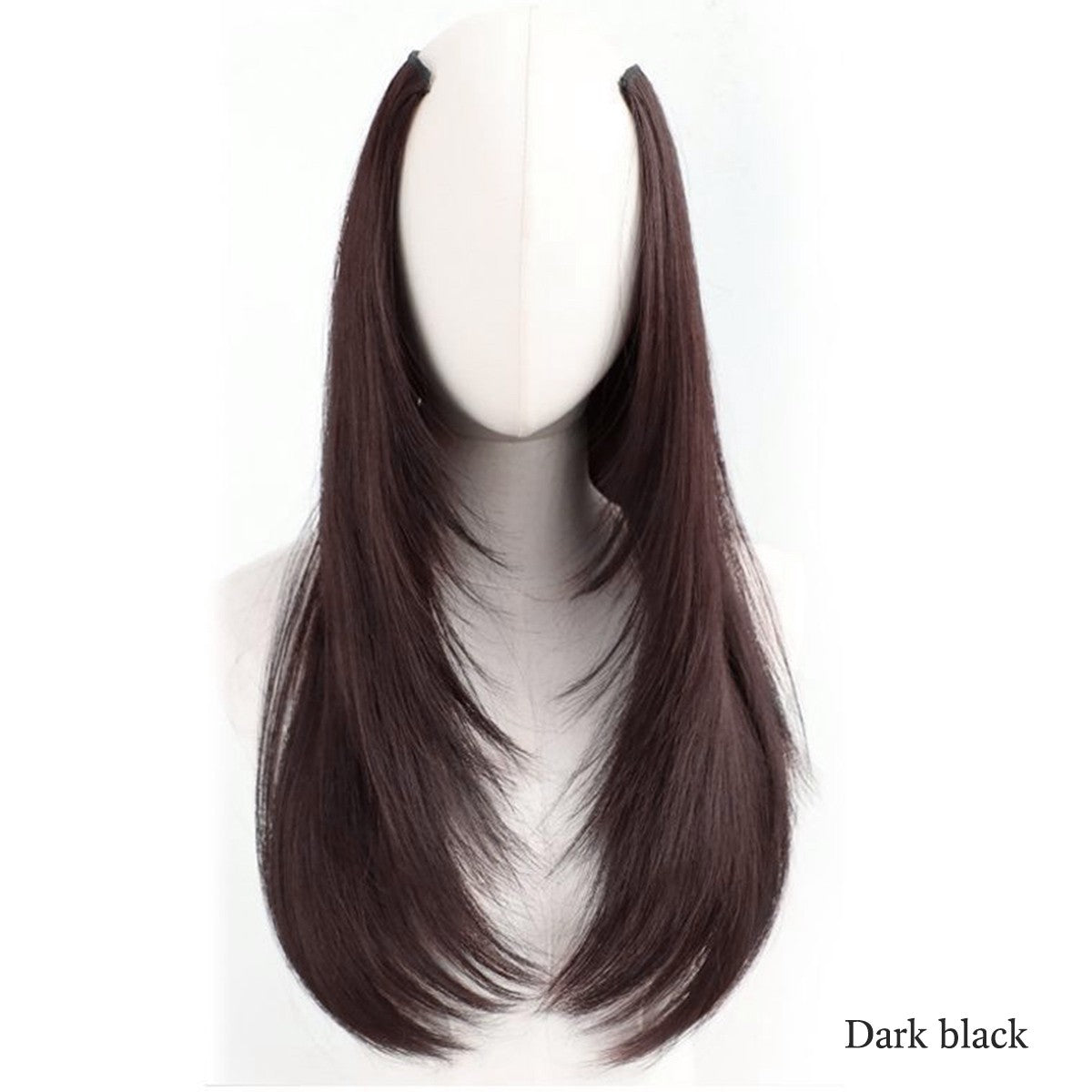 Synthetic layered V-shaped hair extension wig women's heat-resistant clip hair wig atmosphere long curly hair