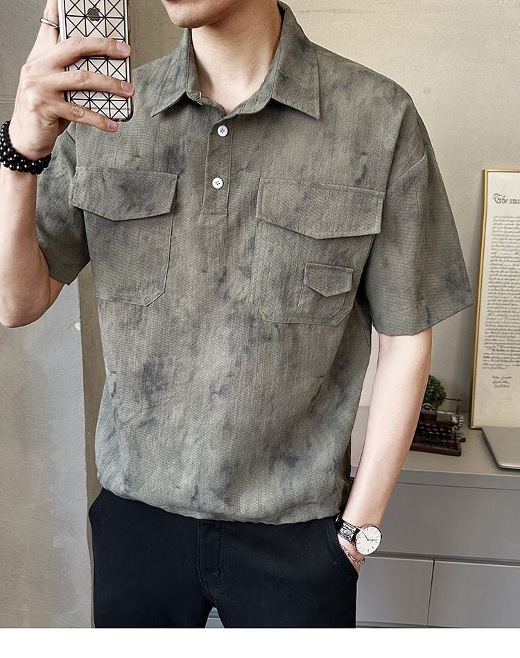 2025 High-end New Short-sleeved Men's Shirt Summer Fashion Trendy Brand Half-sleeved Thin Loose Casual Trend