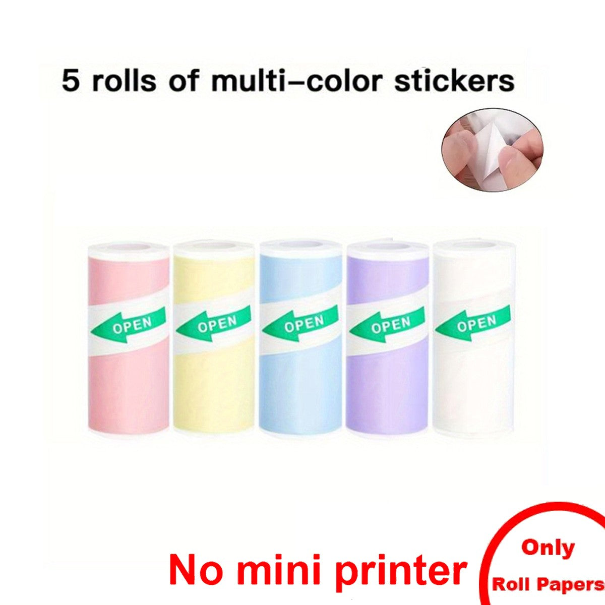 Portable Mini printer,thermal pocket Label printer, for Android or IOS APP, inkless sticker printer, suitable for home, office