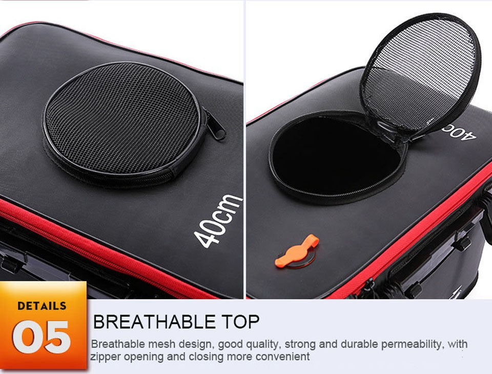 WALK FISH Thicken Fishing Bag Folding EVA Fishing Bucket Portable Live Fish Box Storage Outdoor Waterproof Camping Hiking Bag