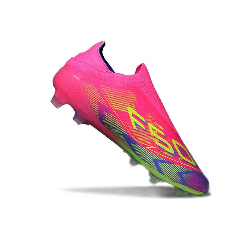 SLIP-ON Mens Soccer Shoes Non-Slip Turf Soccer Cleats for Youth Without-Lace TF/FG Training Football Boots Chuteira Campo 35-45