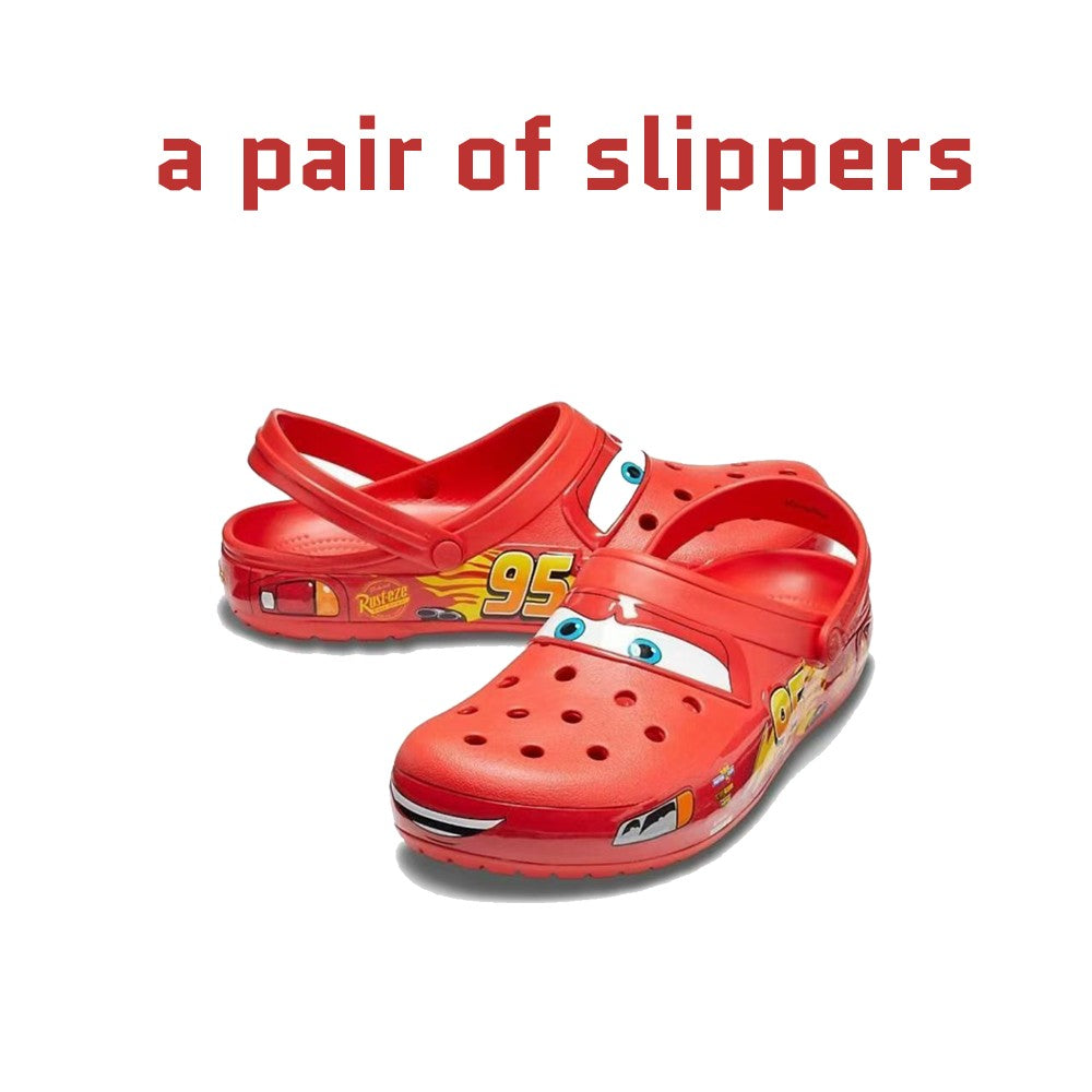 NEW Hot 2026 Animated Movie Cartoon Mcquenes Mater Pixar Waterproof Slippers Outdoor Sandals Casual Breathable Holiday Gift