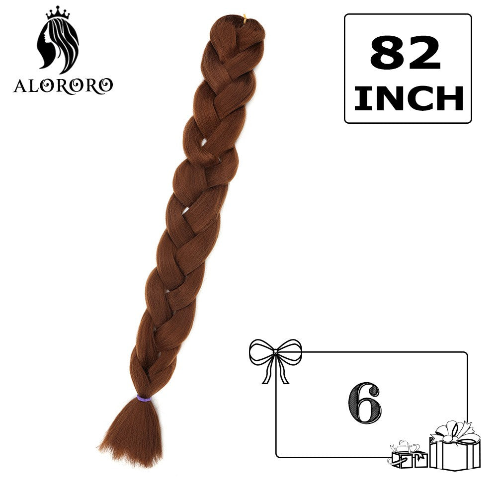 Alororo Synthetic Jumbo Braid Hair 82 Inch African Fake Hair High Temperature Fiber Puple Red Braiding Hair Extensions for Women