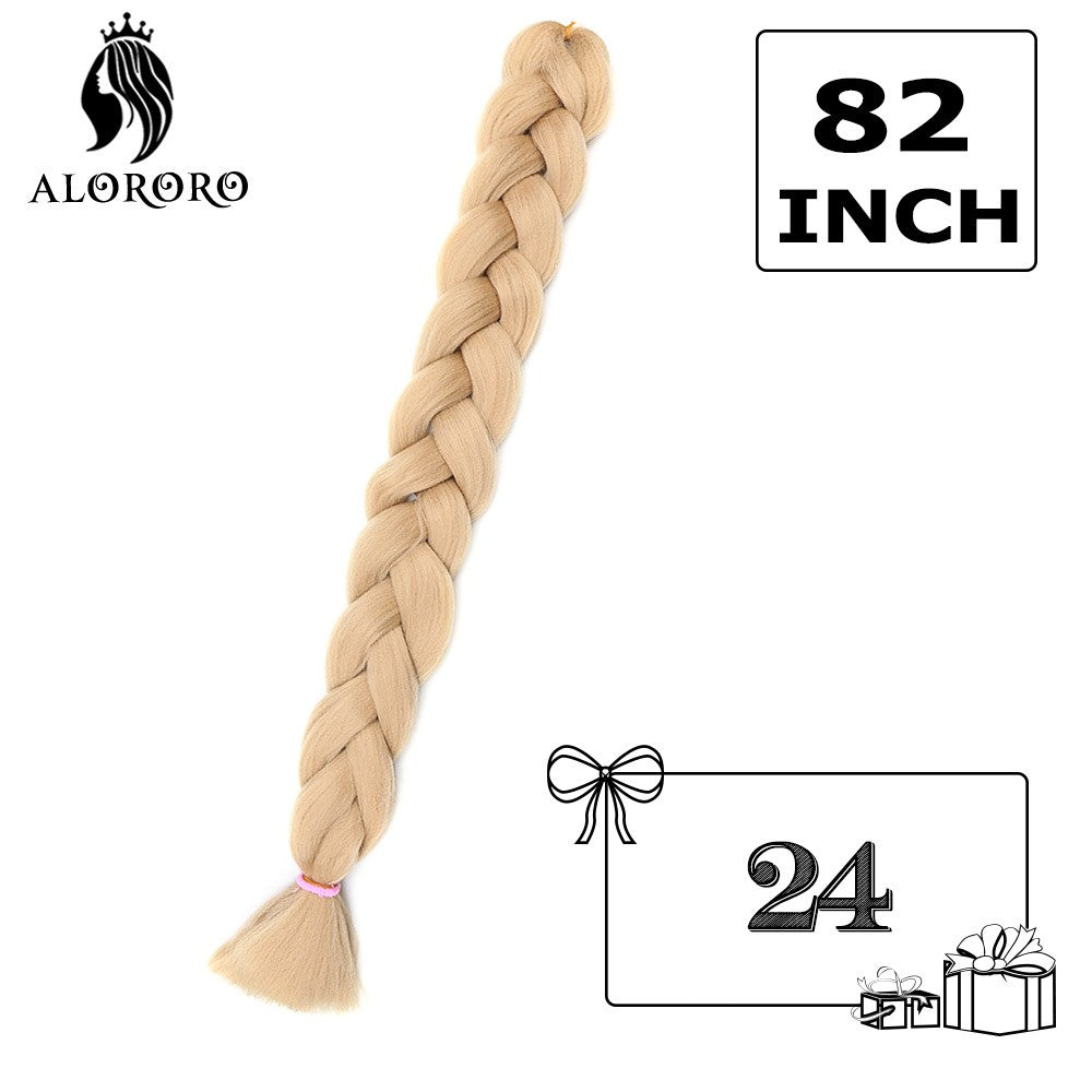 Alororo Synthetic Jumbo Braid Hair 82 Inch African Fake Hair High Temperature Fiber Puple Red Braiding Hair Extensions for Women