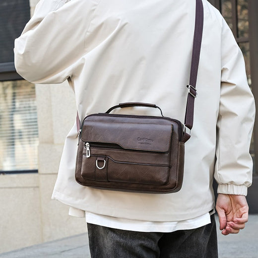 Men's and women's cross-body and shoulder bag for business, simple and casual, with minimalist design. Made of PU material.