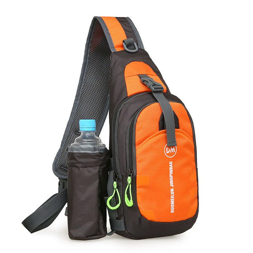 Men's Casual Crossbody Bag Unisex Outdoor Water Bottle Shoulder Bag Multi-functional Travel Waist Bag Fashion Men's Chest Bag Ox