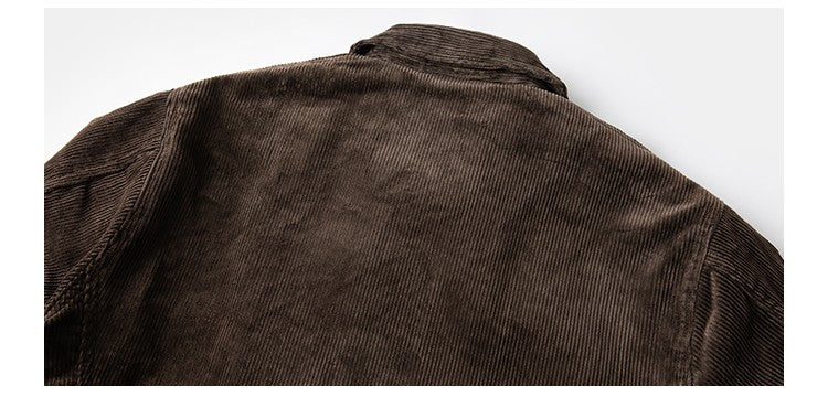 Rugged Bronson Thickened Heavy Corduroy Coat Cossack Short Jacket Fleece Liner Jacket Cool