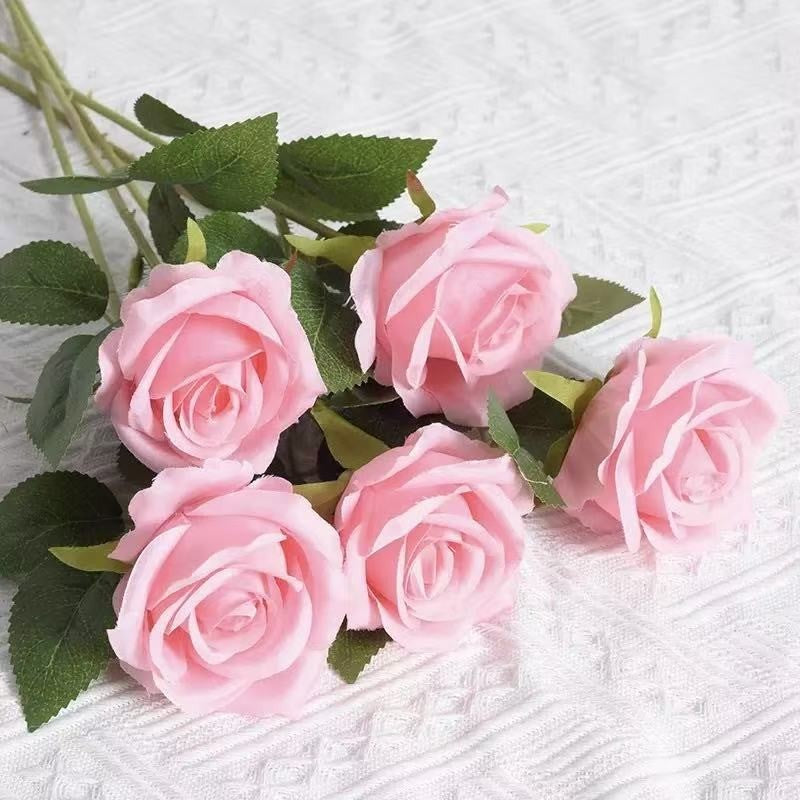 1~20pcs Artificial rose decoration Red rose Realistic artificial flowers Fake flowers Wedding dining table home decoration