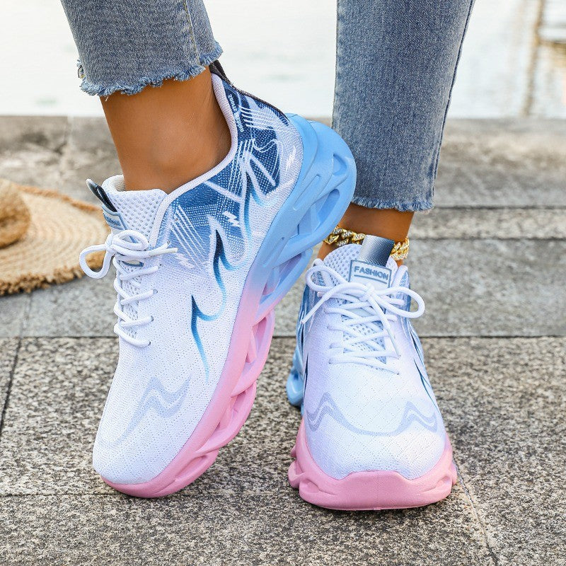 Women Casual Sports Shoes Breathable Lightweight Sneakers Anti-slip Flats Outdoor Running Walking Shoes Female Vulcanized Shoes