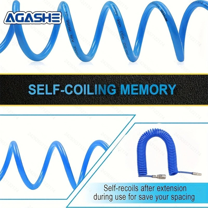 AGASHE pneumatic hoses, efficient PU spring tubes for tools, high-voltage spirals, home us