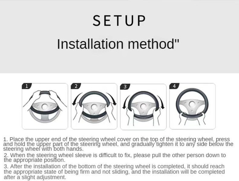 Perforated Nappa Leather Car Steering Wheel Cover Warm in Winter and Cool in Summer, Universal 15 Inch, Anti-Slip, Odorless