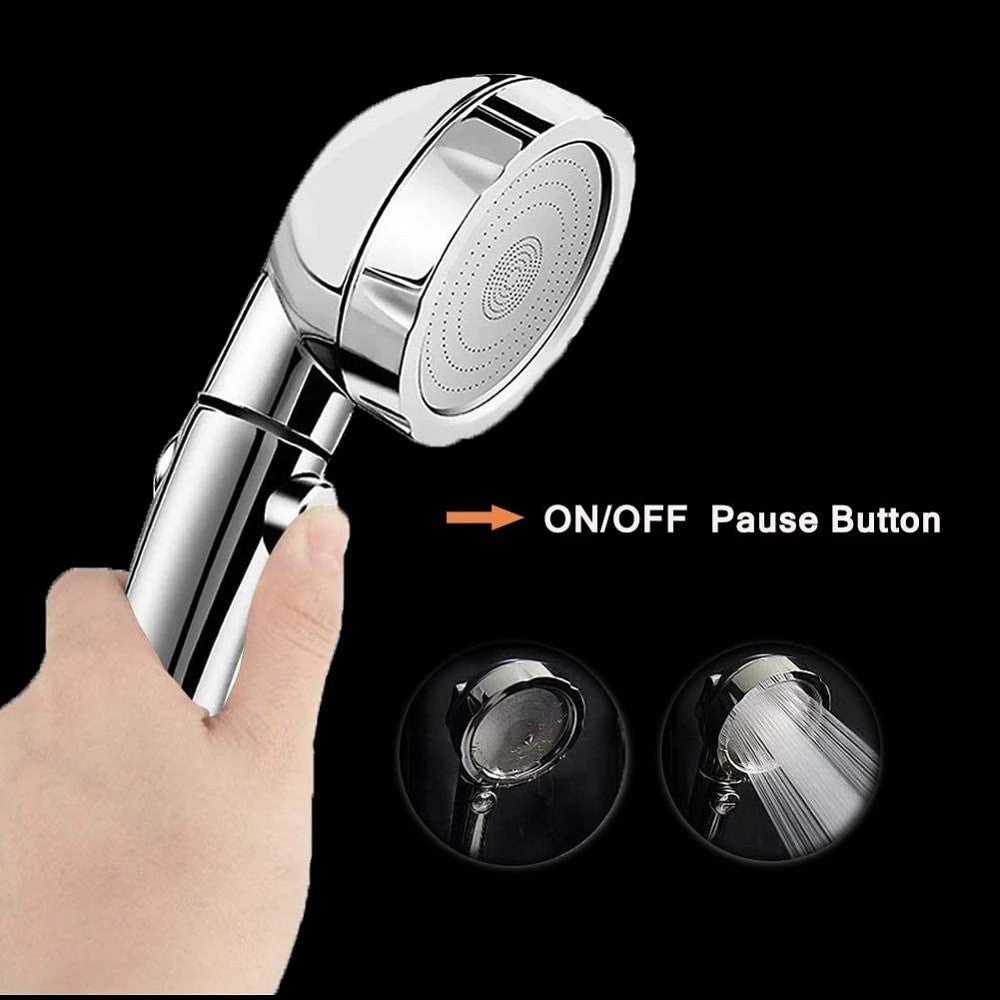 3 Spray Setting with ON/OFF Pause Switch 360 Degrees Rotating Handheld Shower Head Adjustable Water Saving Shower Head