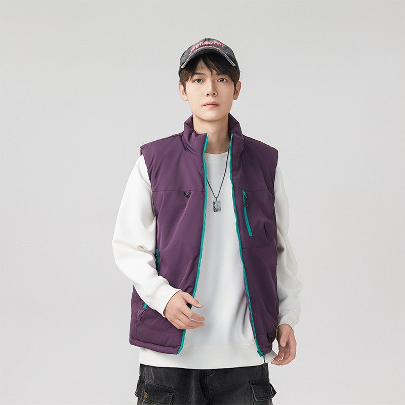 Couple Outdoor Fishing Casual Windproof Breathable Warm Vest Soft and Comfortable Winter Cold Proof Breathable Cotton Clothing