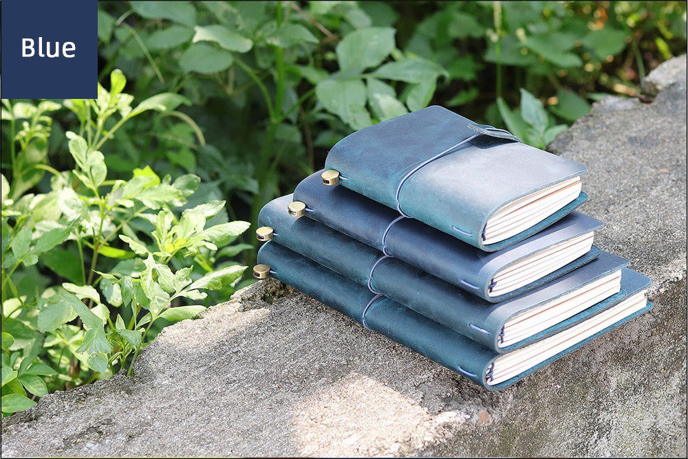 100% Genuine Leather Journal Refillable Travel Notebook Retro DIY Handmade Diary Sketchbook School Office Gift Customized