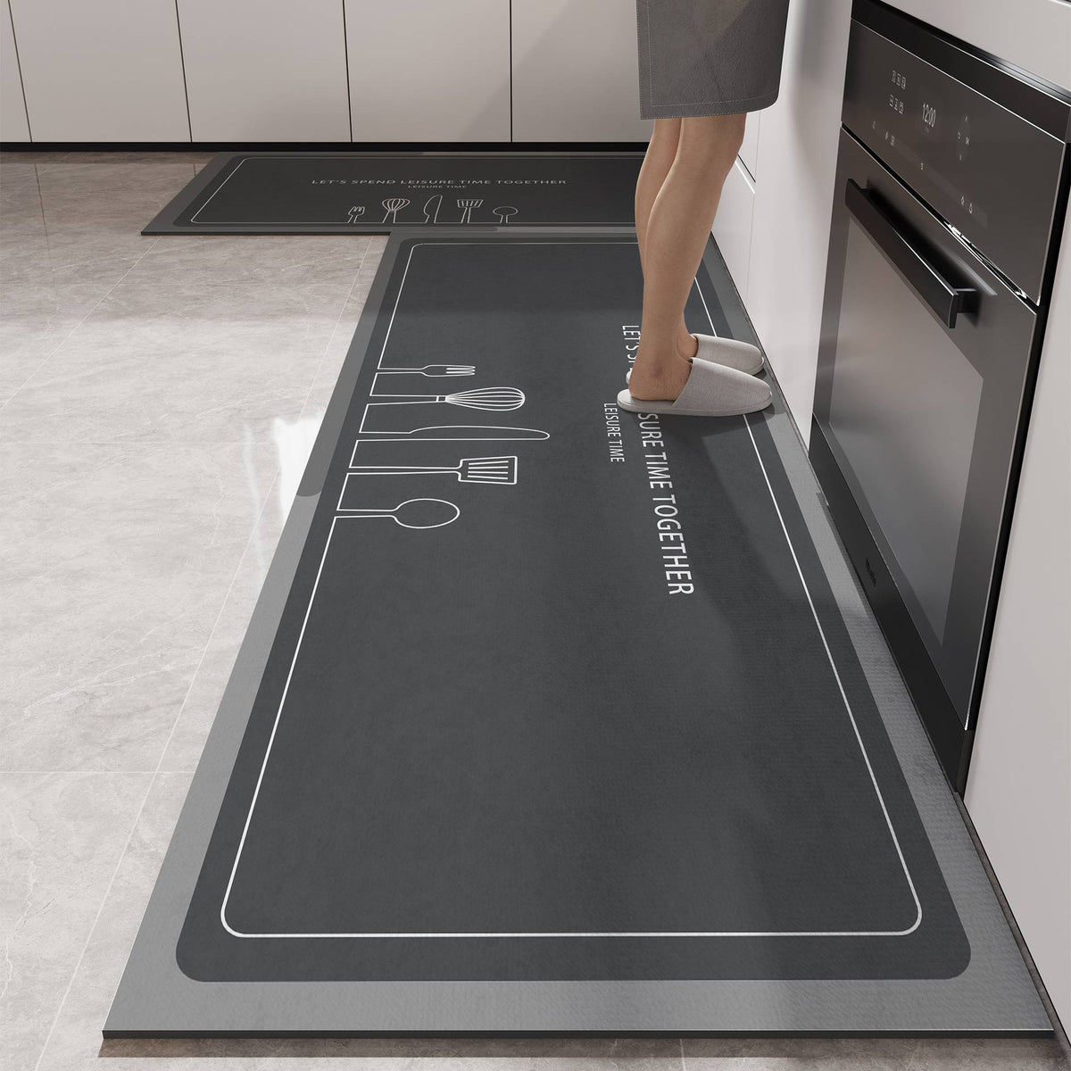 VIMAKA Minimalist Diatomite Bath Mat - Non-Slip Kitchen Floor Pad, Quick Dry Rug, Water & Stain Resistant, Eco-Friendly Design