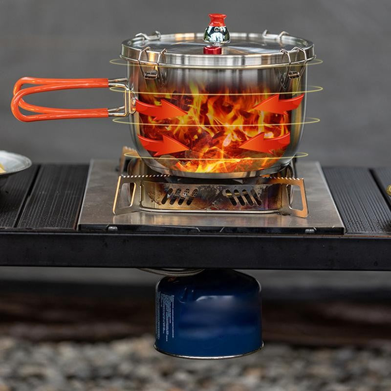 Portable Camping Pressure Cooker Stove Top Pressure Cooker Portable Outdoor Cookware Stove Cooking Pot For Electric Heaters