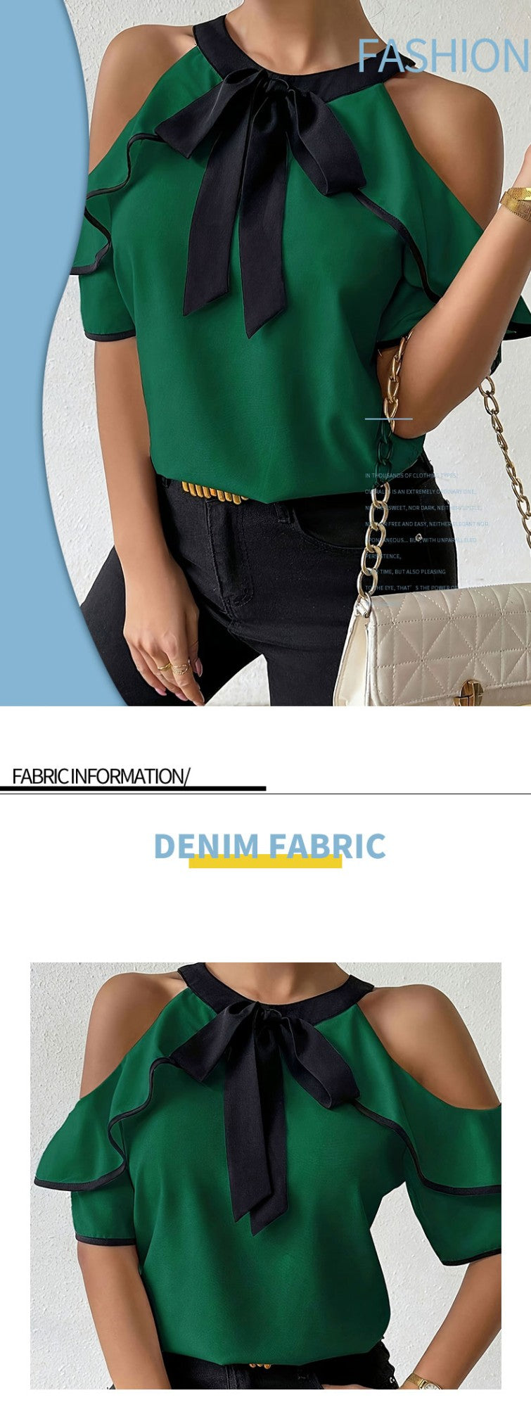 Green Women's plus size shirt summer chic elegant shirt casual women's fashionable shirt Green