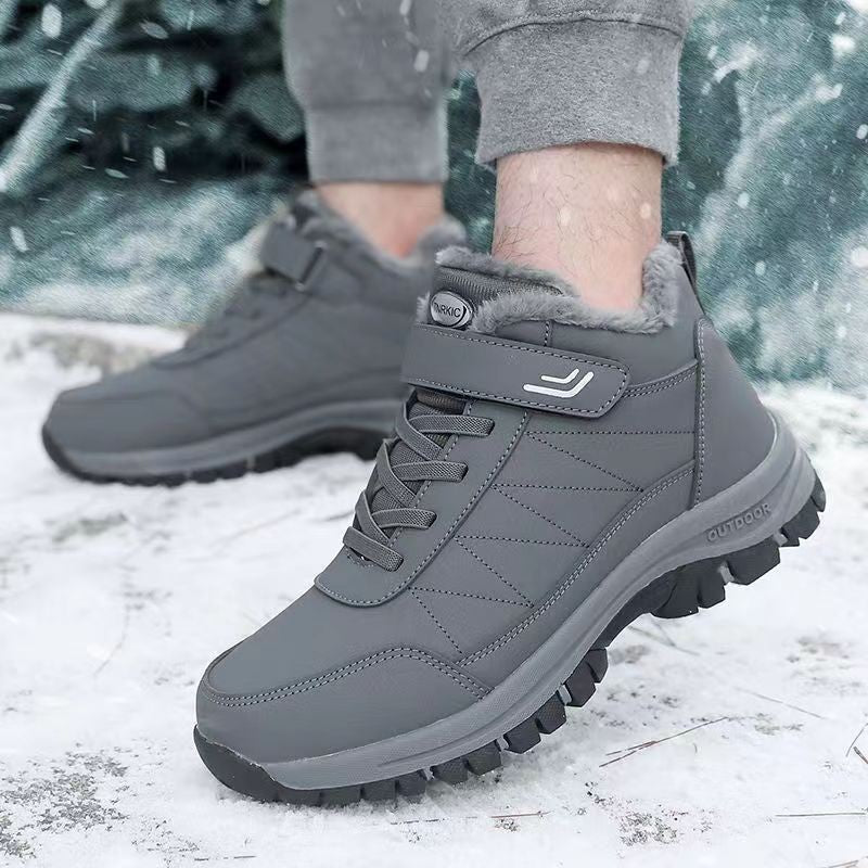 Winter velvet men's shoes Top Quality Casual Snow Boots Waterproof Warm Men boots Outdoor male Trekking Sneaker Botas Zapatos