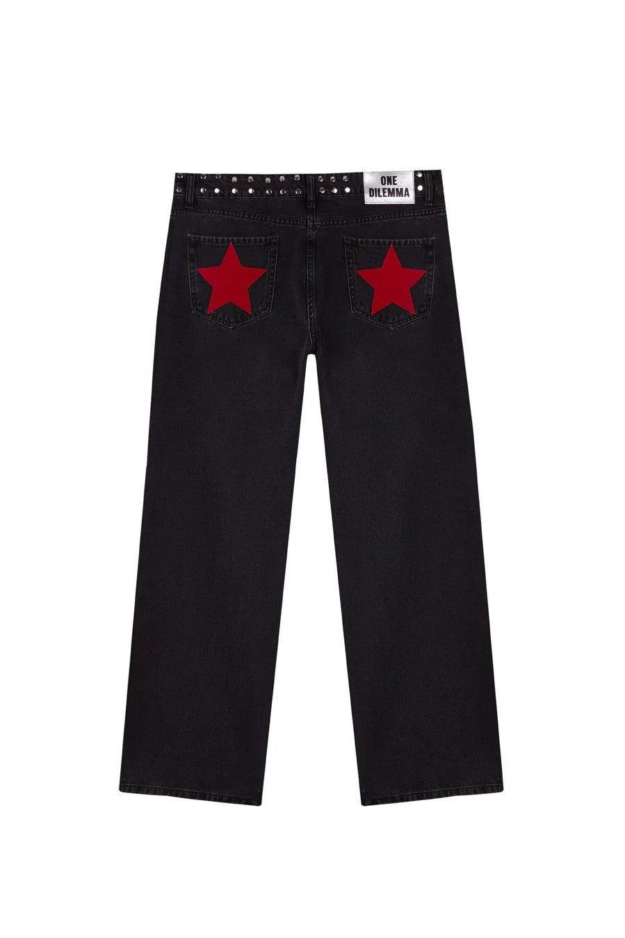 Y2K Women's Straight Leg Jeans Personalized Lucky Star Texture Retro Baggy Jeans Stylish High Street Willow Nail Low Waist Jeans