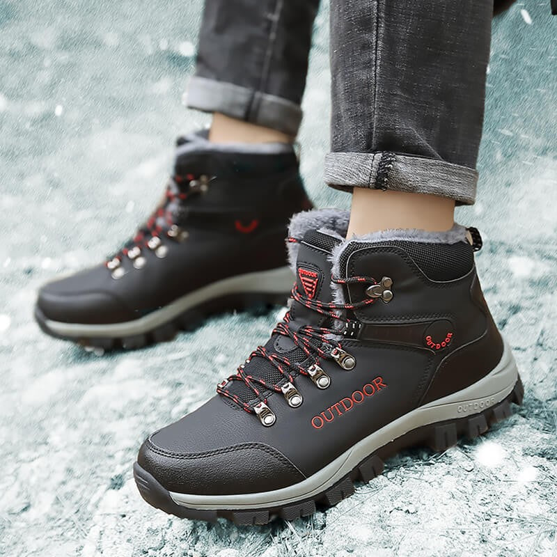 Men's Casual Sneaker Outdoor Sports Men Boots for Men Shoes Comfortable Warm Outdoor Hiking Shoes with Short Plush Men's Shoes