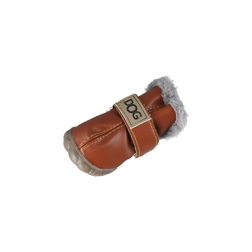 Dog Rainshoes Warm Pet Snow Boots Waterproof Soft Winter Pet Dog Shoes Plush/PU Non Slip for 4Pcs/Set Chihuahua