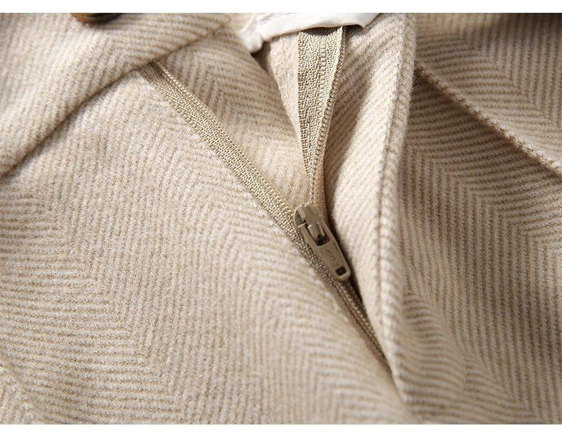 Faionable Thiened Woolen Flared Pants High Waist Casual Trousers for Women Autumn Winter New Sle Slimming Wide Leg Pants