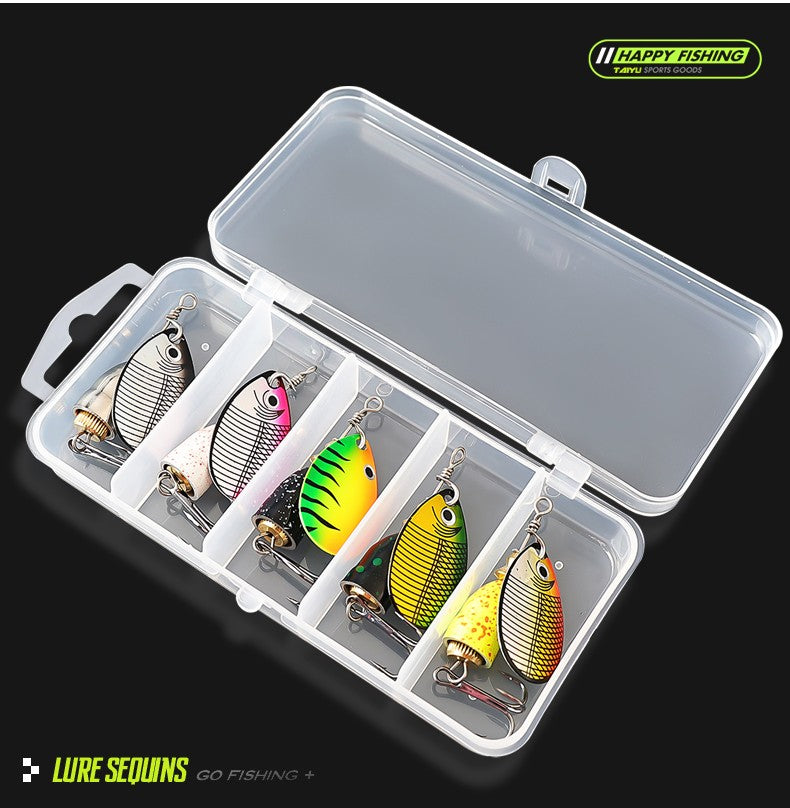 Metal laser rotating composite glitter noise lure bait, fake bait, lure bait, fishing gear swing artificial bait, hard bait