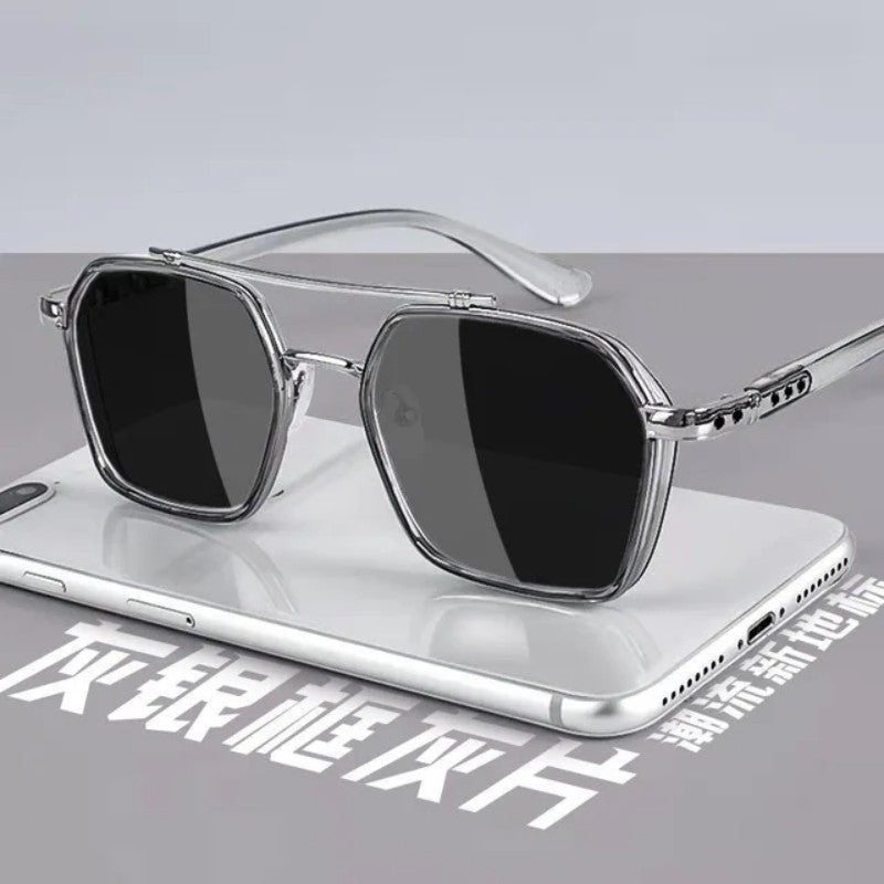 Trendy Sunglasses for Men Professional Day Night Driver Sun Glasses Male Fashion Vintage Eyewear Shades UV400 Protection