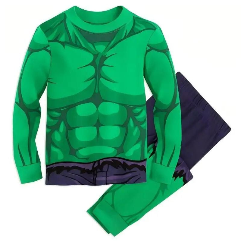 2Pcs/set Spiderman Kids Pajamas for Toddlers Boys Superhero Hulk Cosplay Long Sleeve T Shirt Pants Homewear Pyjamas Suit