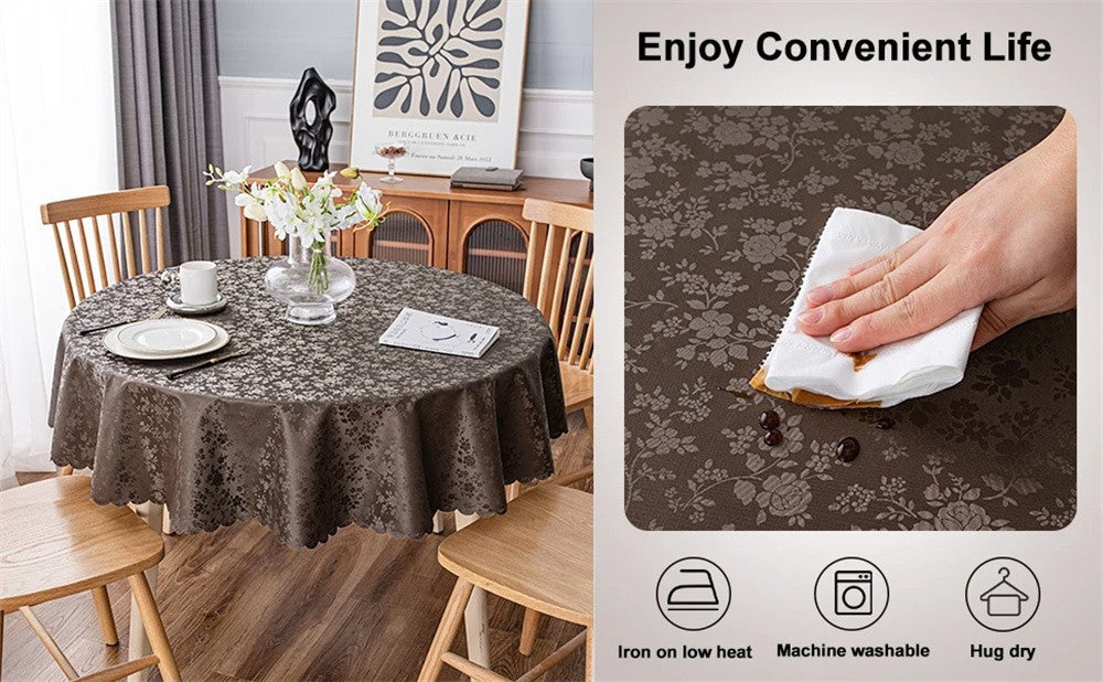 Olanly Waterproof Table Cloth Nordic Rectangular Tablecloth Round Tablecloth Non-slip Table Cover For Wedding Decor Dining Table