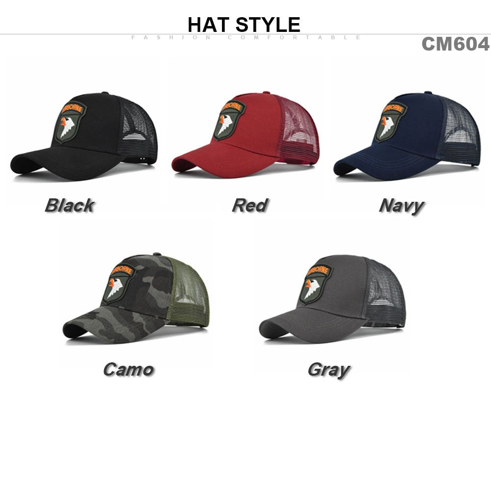 Embroidery Baseball Caps Men Eagle Snapback Hats For Women Fashion USA Hip Hop Bones Breathable Mesh Streetwear Trucker Cap