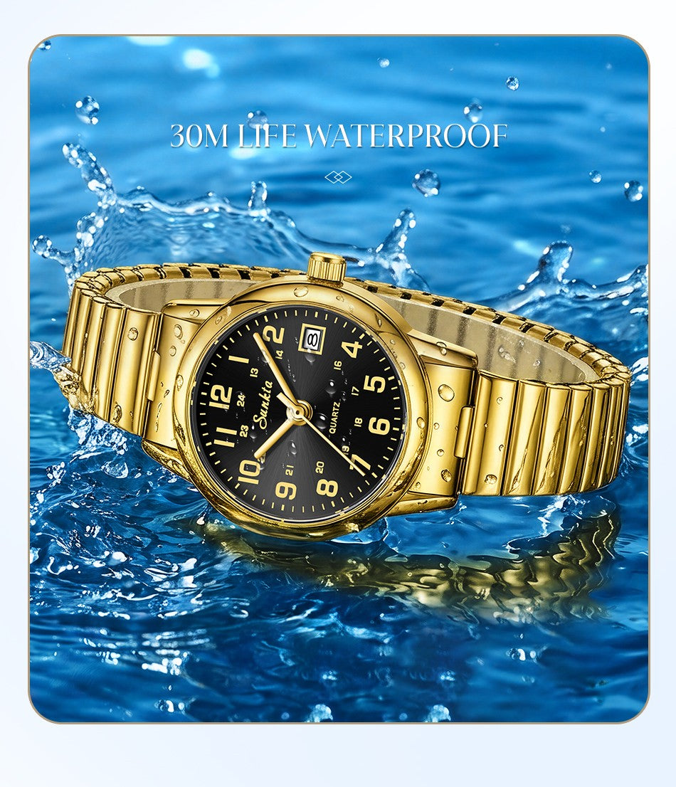 SUNKTA elegant Women's Watch 12/24 waterproof calendar women's quartz wrist watch fashion ladies vintage watches reloj de mujer