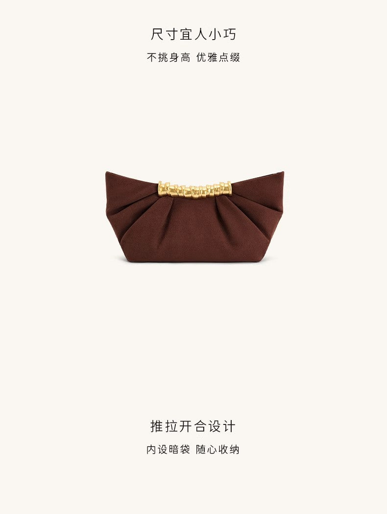 2025 Summer New Evening Handbag For Women Wrinkled Metal Fashion Bag Clutchs ????? ??????? ????????? ??????? ??????? Sac à Main