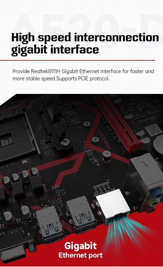 JIESHUO A520M Motherboard CPU Set AM4 Ryzen Kit with Processor Dual Channel DDR4 3200MHz Cooler Support M.2 NVME 4*SATA3.0 WIN11