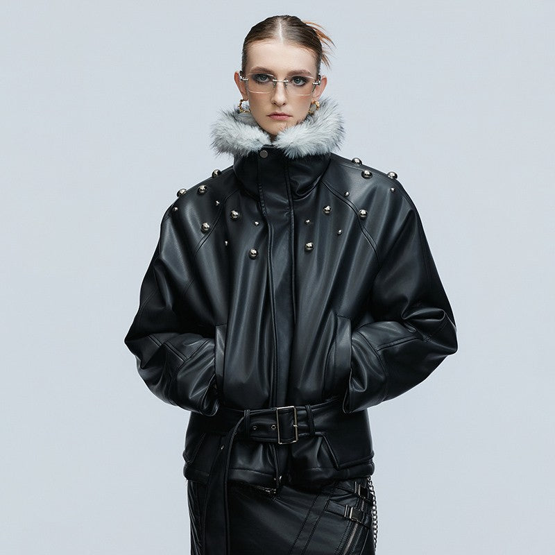 LUZHEN Winter Fashion High Quality Reversible Design Fur Liner Warm Leather Parka Men Original 2025 New Niche Padded Coat JY4797