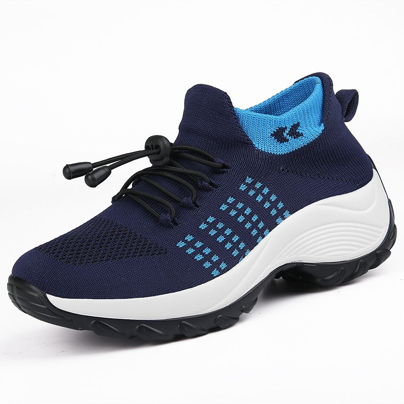 Oiaano Barefoot Womens Walking Shoes GreySock Casual Ladies Fashion Sneakers Comfort Slip On Air Cushion Platform Lightweight