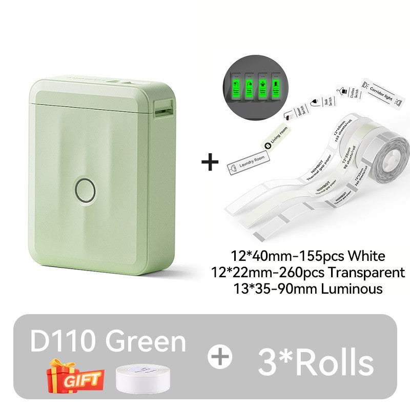 NIIMBOT D110 Upgraded Version Thermal Label Printer Mini Portable Smart Label Maker With Tape for Office Home Kitchen School