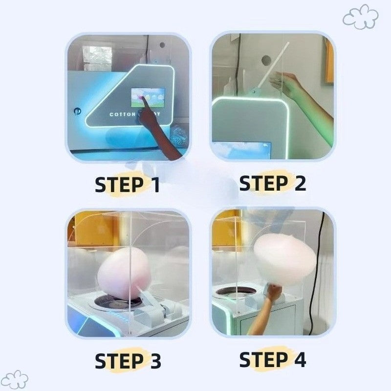 Small Professional Dessert Shops Commercial Portable Mini Tabletop Automatic Cotton Candy Machine