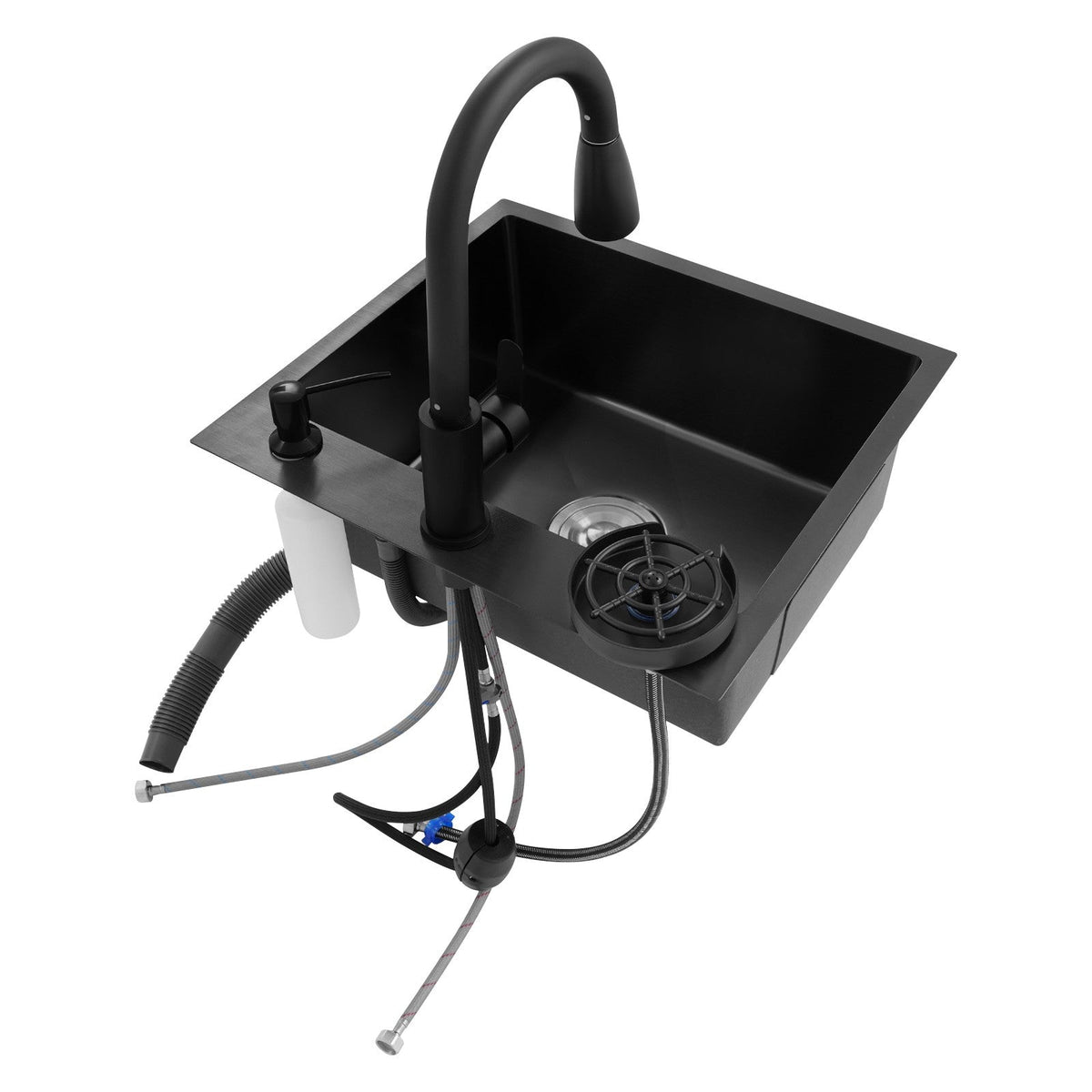 Kitchen Sink with Pull-Out Faucet and Soap Dispenser Multi-functional for Kitchens, Restaurants, Cafes, Bars, Hotels, etc