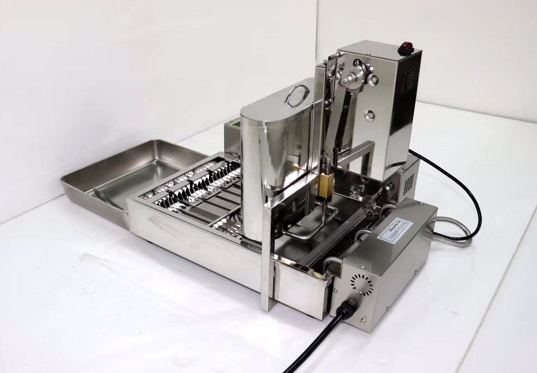 800-1000Pcs/H Doughnuts 2000W Computer Control Electric Heating 4-Row Automatic Donut Making Machine Auto Doughnut Maker 110V