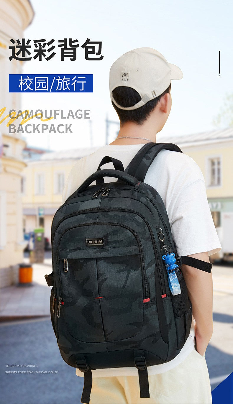2025 new camouflage Outdoor travel backpack for men 2 size Rucksack for male High capacity school bag for college student Boys