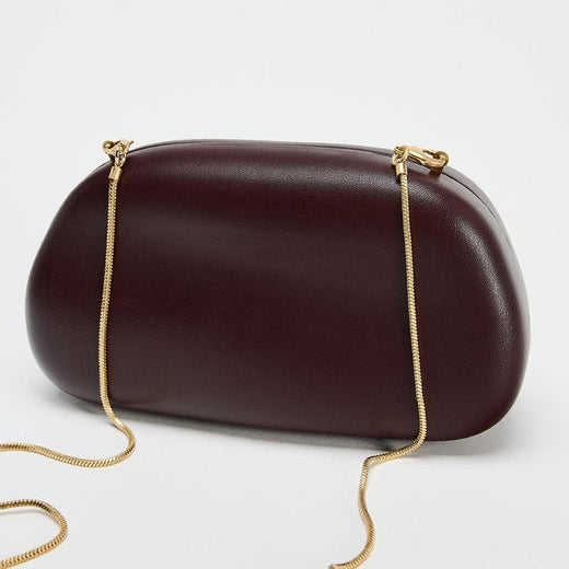 Box Bag Metal Details Crossbody Pu Leather Clutch Shoulder Luxury Brand Handbags Women's Handbag Ladies Female Evening Purse Red