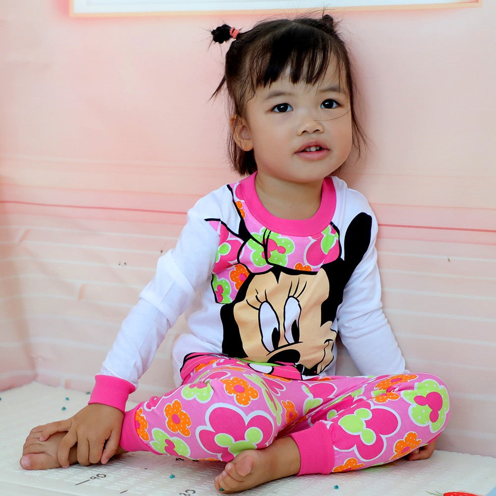 Spring Autumn Children's Clothing Sets Sleepwear Clothes Kids Pijamas minnie mouse Pajamas Set Baby Girls Pyjamas