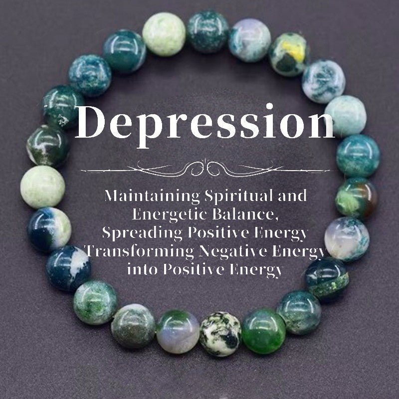 Natural Stone Symbolic Beaded Bracelet Women Men Anxiety Relief Protection Money Spiritual Inner Self-Love Jewelry